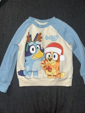 jumping beans Light Blue and Cream Bluey Holiday Sweatshirt